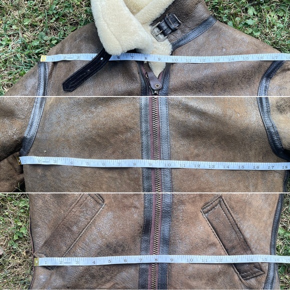 Vintage Gorgeous sheepskin Real shearling leather b3 bomber jacket Sherpa Coat - Picture 10 of 11